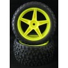 06010 - Front Tires 1/10 Buggy Yellow x2 pcs