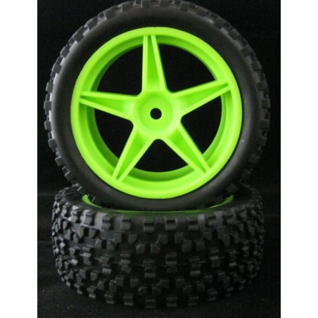 06010 - Ruedas DELANTERAS verdes x2 pcs.