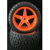 06026 - Rear Tires 1/10 Buggy Orange x2 pcs