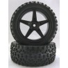 06026N - Rear complete Tire 1/10 Buggy - Black x2 pcs.