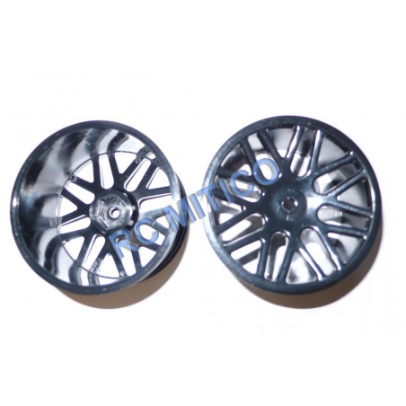 06102 - Llanta de radios NEGRA para buggy 1/10 x2 uds.