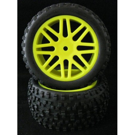 66034 - Ruedas TRASERAS CON FOAM - Amarilla x 2 ud