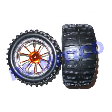 08008PL - Ruedas CROMADO DORADO x2 uds.