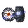 08008PL - Ruedas CROMADO DORADO x 2 unidades