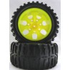 8012 - Ruedas color AMARILLO con TACO x 2 uds.