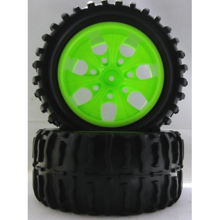 8013 - Ruedas color VERDE con TACO x 2 uds.