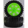 8013 - Ruedas color VERDE con TACO x2 uds.