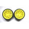 02020 - Complete tire 1/10 Touring - Yellow x2 pcs