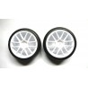 02020 - Complete tire 1/10 Touring - White x2 pcs