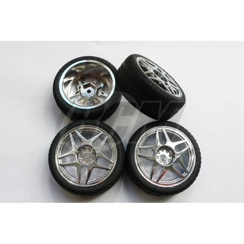 13981 Set ruedas CARSON para pista 1/10 x4 uds.