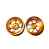 J001 - Llantas Doradas de Aluminio 1/10 Touring x2 uds.