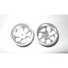 J002 - Silver Aluminum Wheels 1/10 Touring x2 pcs