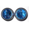 83704 - Rueda cromado AZUL para Truggy 1/16 x2 uds.