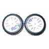 85006 - Front WHITE tire Glued Buggy 1/18 - 1/16 x2 pcs