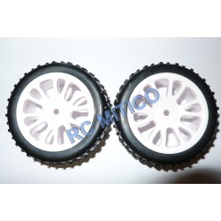85023 - Rueda TRASERA color BLANCO 1/18 - 1/16 x2 uds.