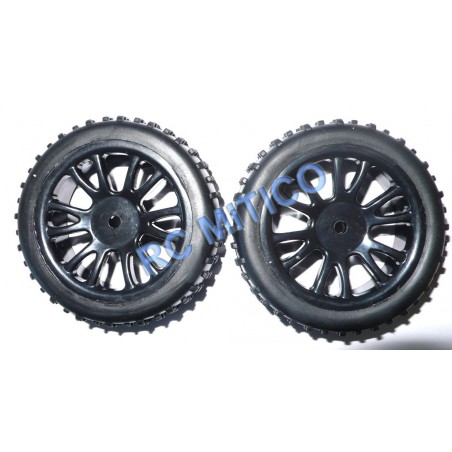 85023 - Rueda TRASERA color NEGRO x2 uds.