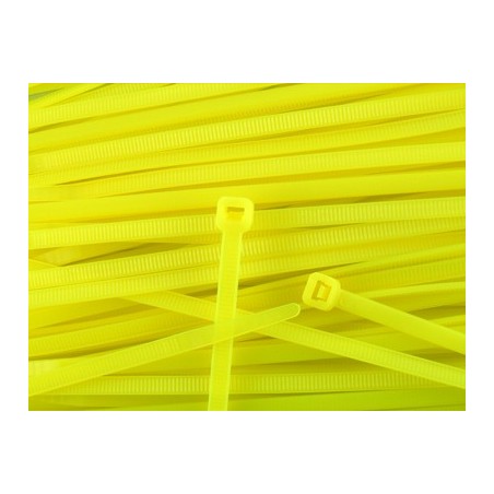 Bridas de Nylon 100 mm Amarillas x20 uds.