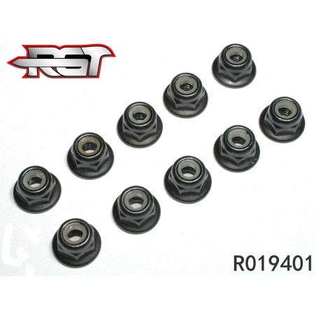 R019401 - Nut M4 with serrated flanged x10 uds.