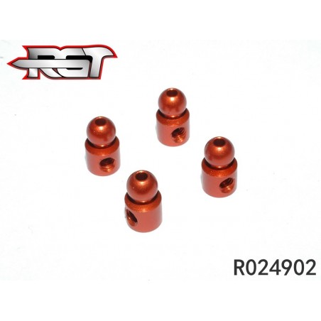 R024902 - Tripping ball head - 4.9 mm aluminum x4