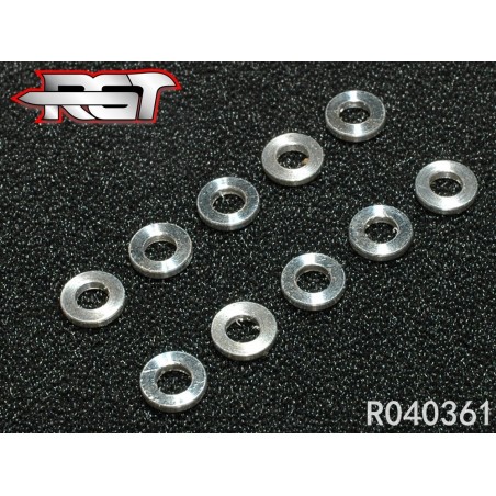 R040361 - Alu washer 3x6x1 mm - 10 uds.