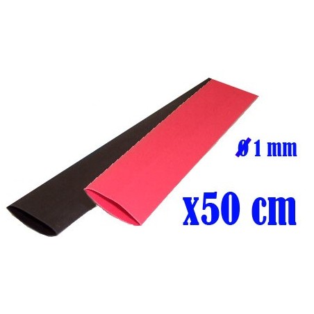 SET: Termoretractil Rojo - Negro - 1.0 mm