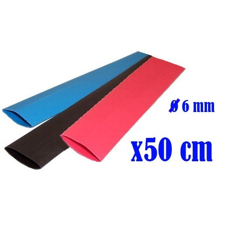 SET: Termoretractil Rojo - Negro - Azul - 6.0 mm