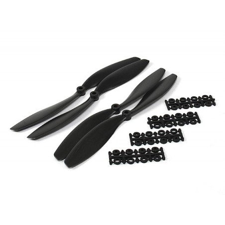 Slowfly Propeller 10x4.5 Black - CW/CCW -x4 pcs