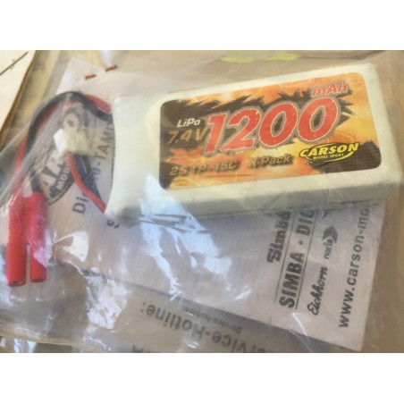 LiPo Battery X-Pack Carson 1200 mAh 7.4v 2S1P 15C