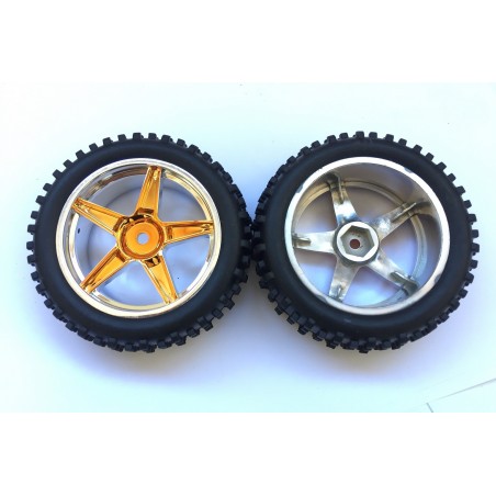 06008PL - 06009 - Ruedas DELANTERA color DORADO x2 uds.