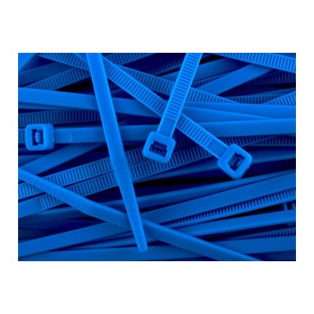 Nylon tie zip 100 mm - BLUE x20 pcs