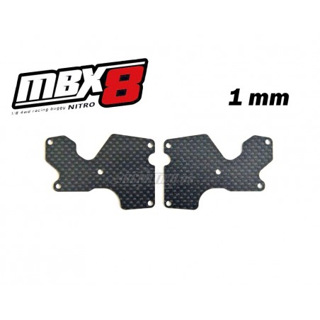 E2156 - Rear Lower Susp. Arm Carbon Plate 1 mm x2 pcs.