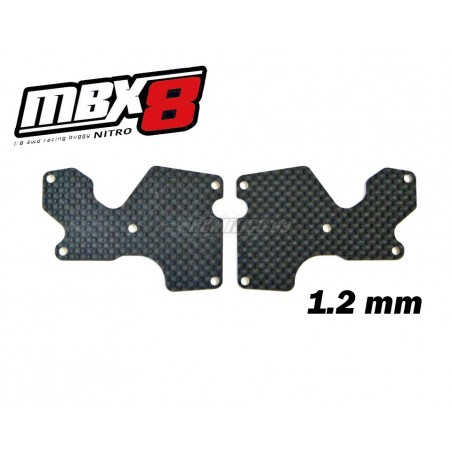 E2157 - Rear Lower Susp. Arm Carbon Plate 1.2 mm x2 pcs.