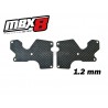 E2157 - Rear Lower Susp. Arm Carbon Plate 1.2 mm x2 pcs.