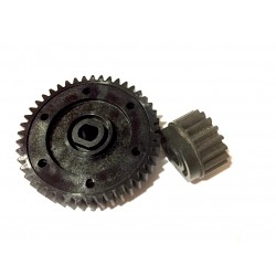 GC52 - Piñon de acero y Corona plastico 45T 18T