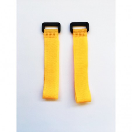 Cintas de velcro naranja 20 cm x2 uds.