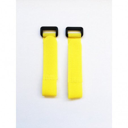 Cintas de velcro amarillo 20 cm x2 uds.