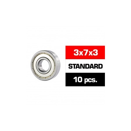 3x7x3mm HS Metal Shielded Bearing SET x10 pcs