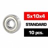5x10x4mm HS Metal Shielded Bearing SET x10 pcs