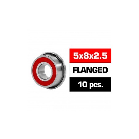 Kit de rodamientos 5X8x2.5mm HS FLANGED TAPAS GOMA x10 uds.