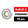 5x8x2.5mm HS Metal Shielded Bearing SET x10 pcs
