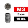 Grub screw M3x3 mm x10 pcs