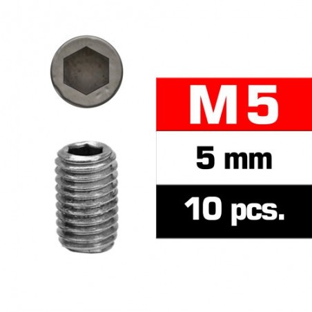 Tornillo prisionero M5x5 mm x10 uds.