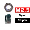 Nylon Nuts M2,5 x10 pcs