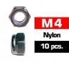 Nylon Nuts M4 x10 pcs