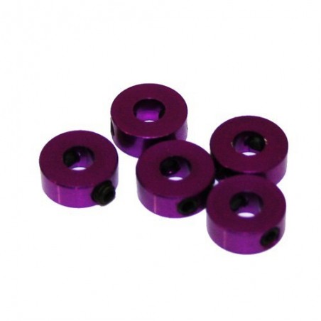 4 mm Aluminium Stopper Purple x5 pcs