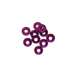 Arandela conica M3 Aluminio Morada x10 uds.