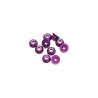 3mm Aluminum Nylon nut Flanged Purple x10 pcs