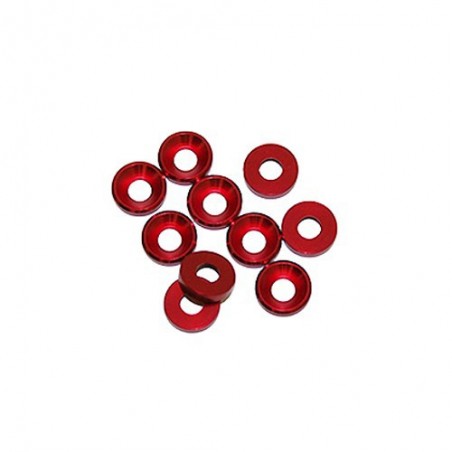 Aluminum M4 washer Red x10 pcs
