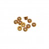 4mm Aluminum Nylon nut Flanged Golden x10 pcs