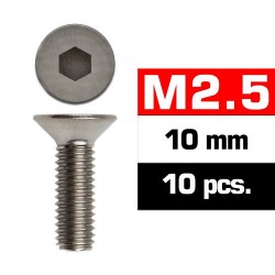 Tornillo avellanado M2,5x10 mm x10 uds.